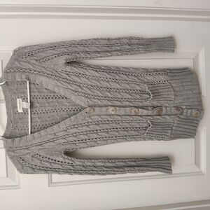 Gray Cable Knit Women's Sweater